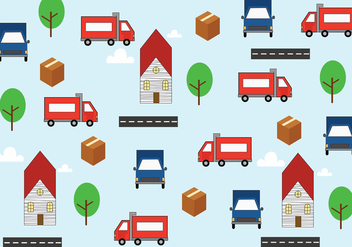 Moving Van Background Vector - Free vector #434223